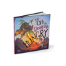 A hardcover children's book titled "Uh-Oh! My Dragon's Hungry" by Katie Weaver and Caner Soylu, featuring a colorful fantasy illustration of a green dragon breathing fire on a campfire with a small bear, shown on a white background.
